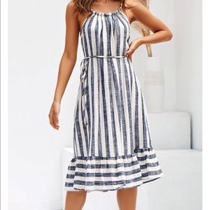 Daily Striped Knee Length Dress